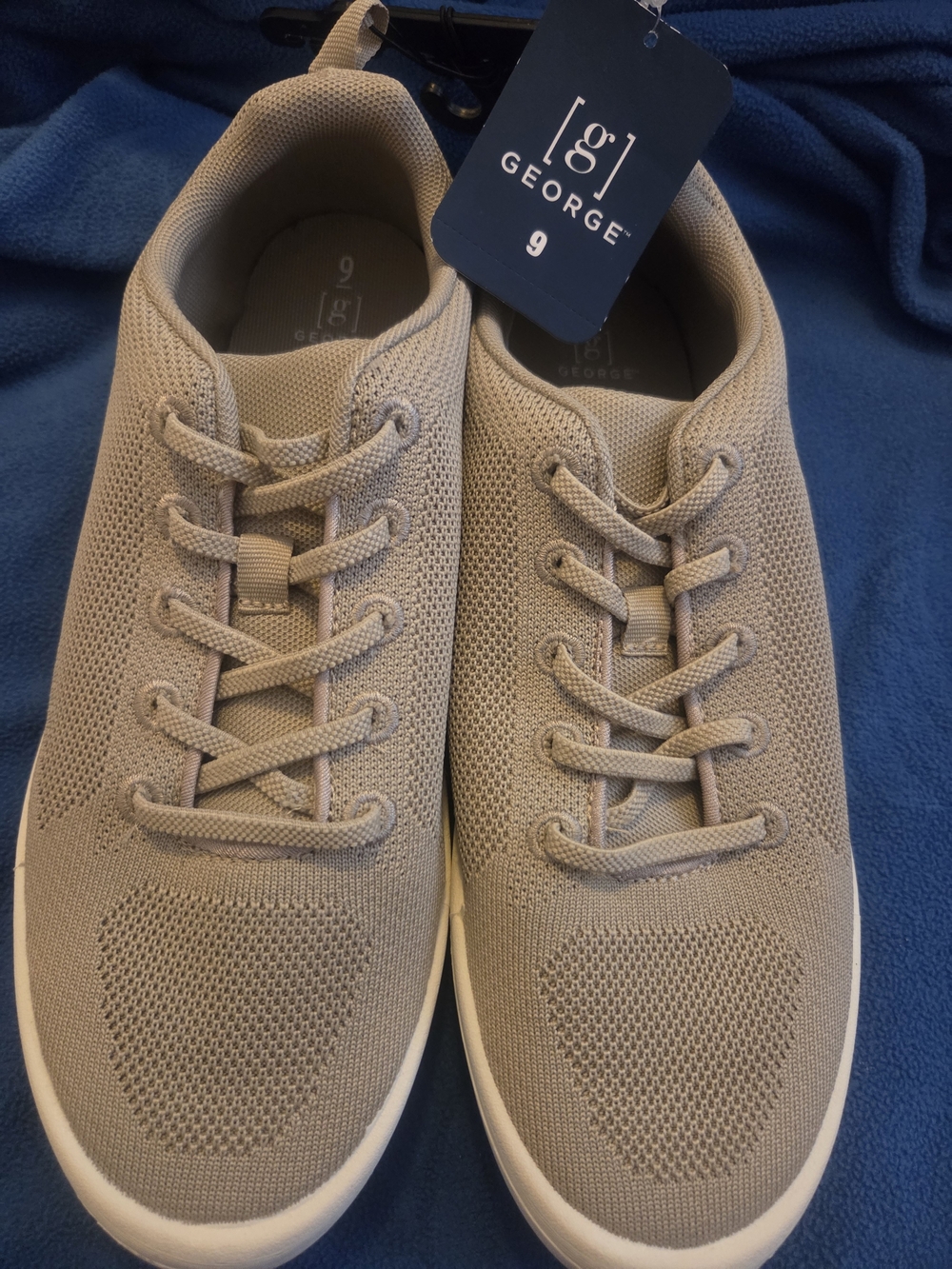 George Men's Knit Casual Sneakers in Beige